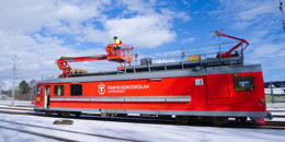 Högupplöst bild av "Trafikverksskolans liftmotorvagn", visa i nytt fönster