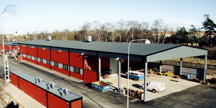 Spårsvetshallen utifrån.